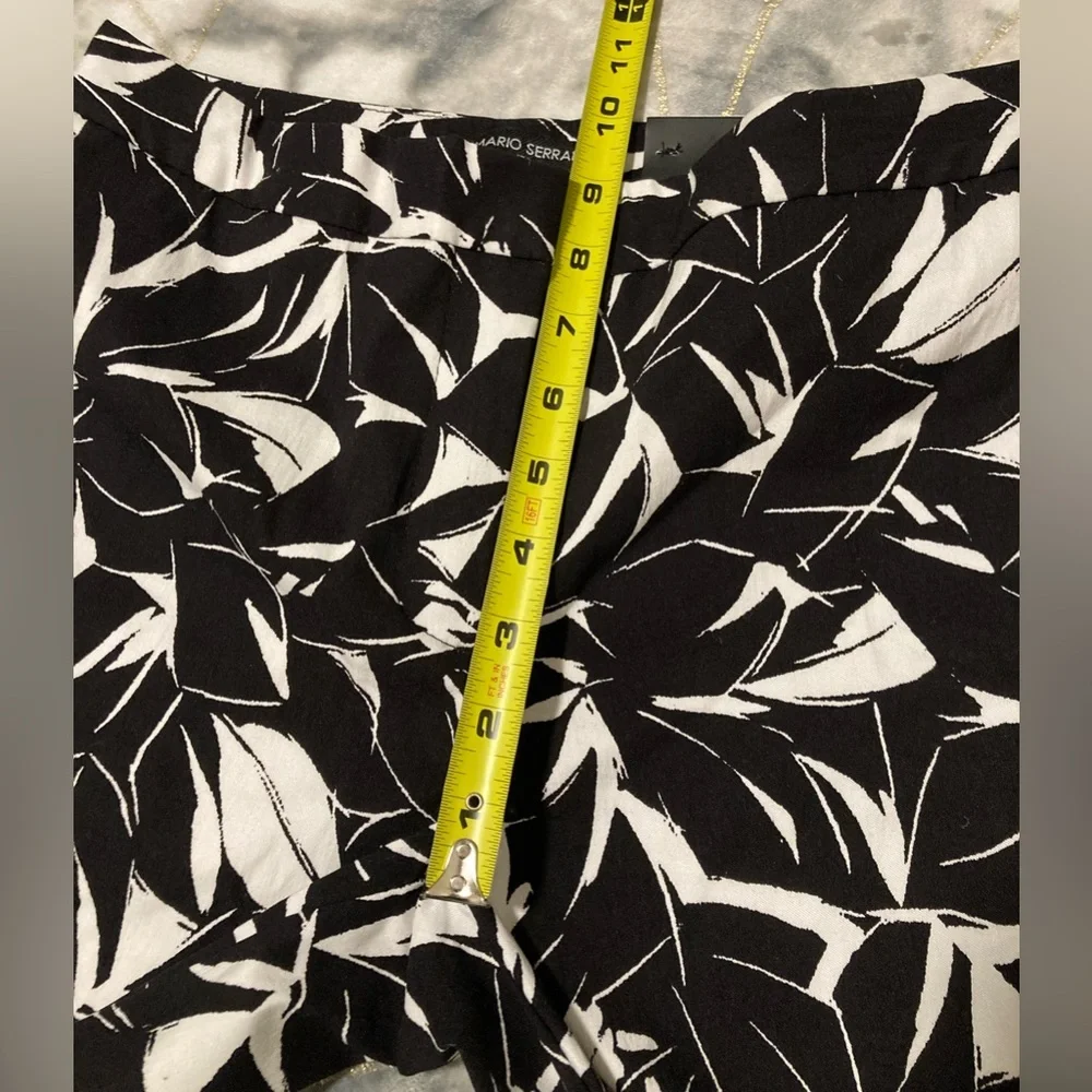 Mario Serrani Black and White Leaf Shorts-2